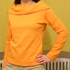 Pullover mit breitem Umlegekragen